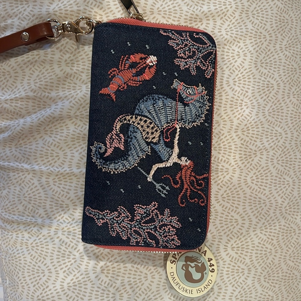 Brand new never used spartina wallet wristlet.